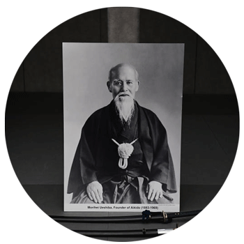 Photo portrait de Morihei Ueshiba, le fondateur de l'aikido